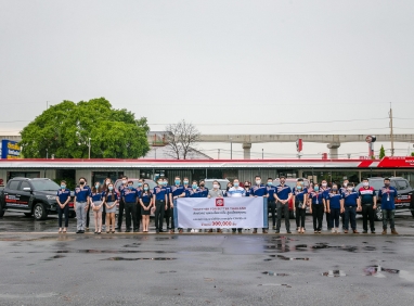 MG cùng với các nhà phân phối trên toàn quốc Đoàn rước dâu Bàn giao mặt nạ Gửi tới 76 thống đốc tỉnh trên toàn quốc thông qua dự án TOGETHER FOR BETTER THAILAND